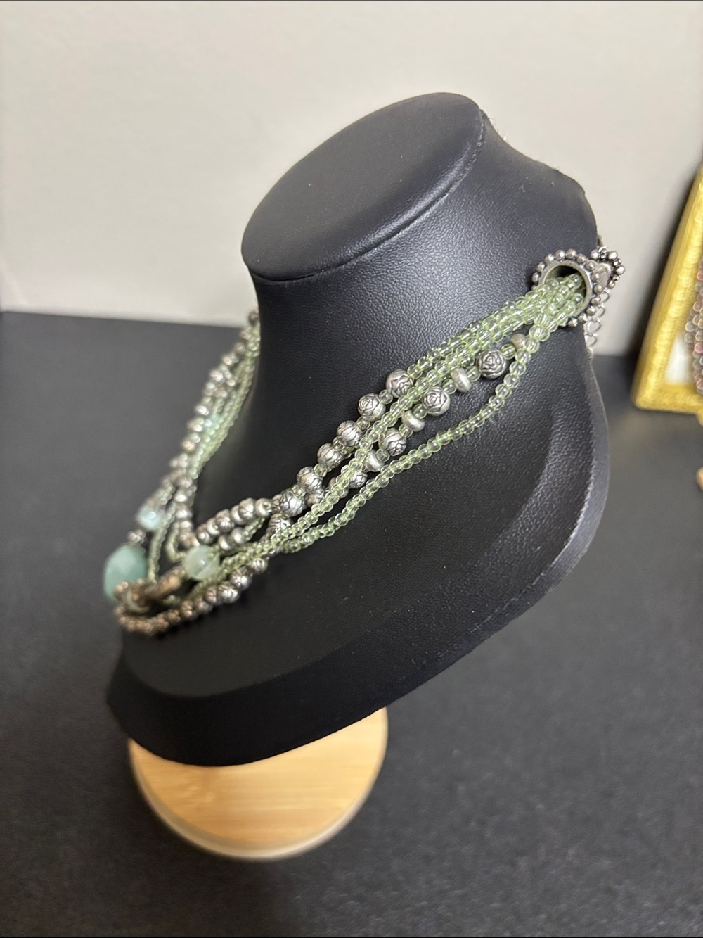 Premier Designs Mixed Media Stone Acrylic Layered Beaded Necklace View 3
